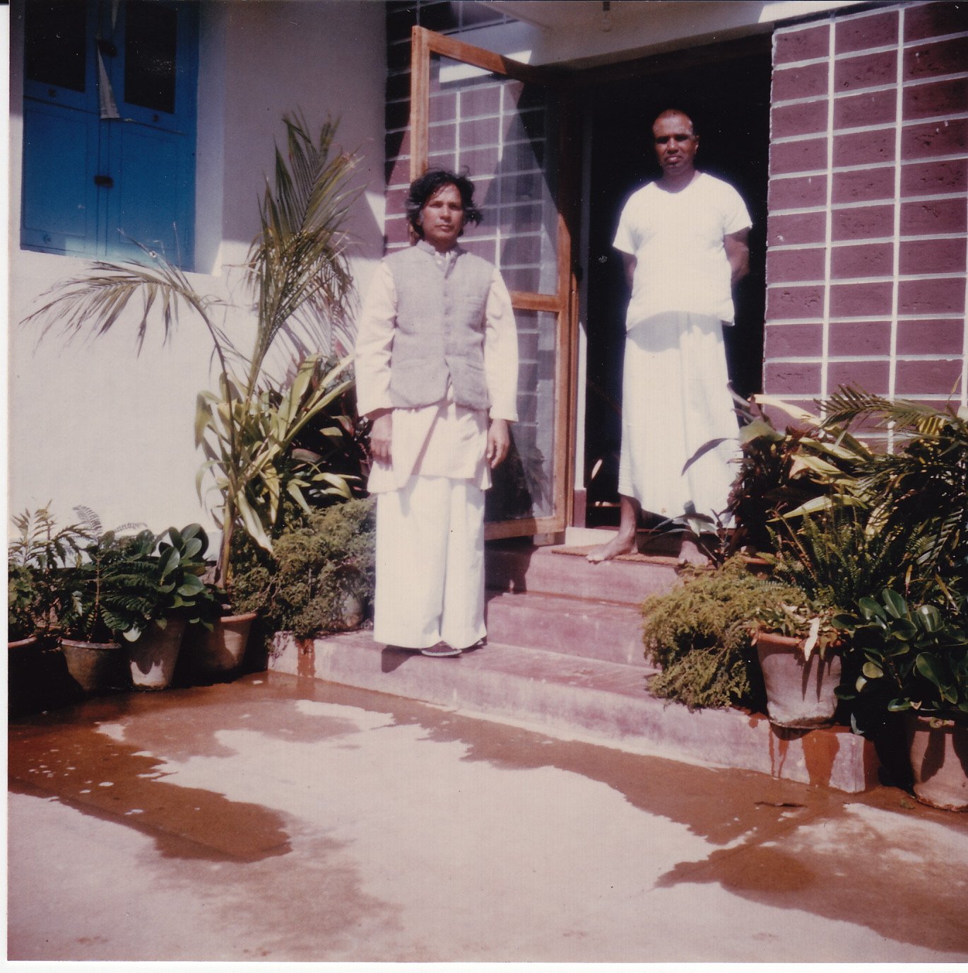 with Brhamachari in Jnanashram